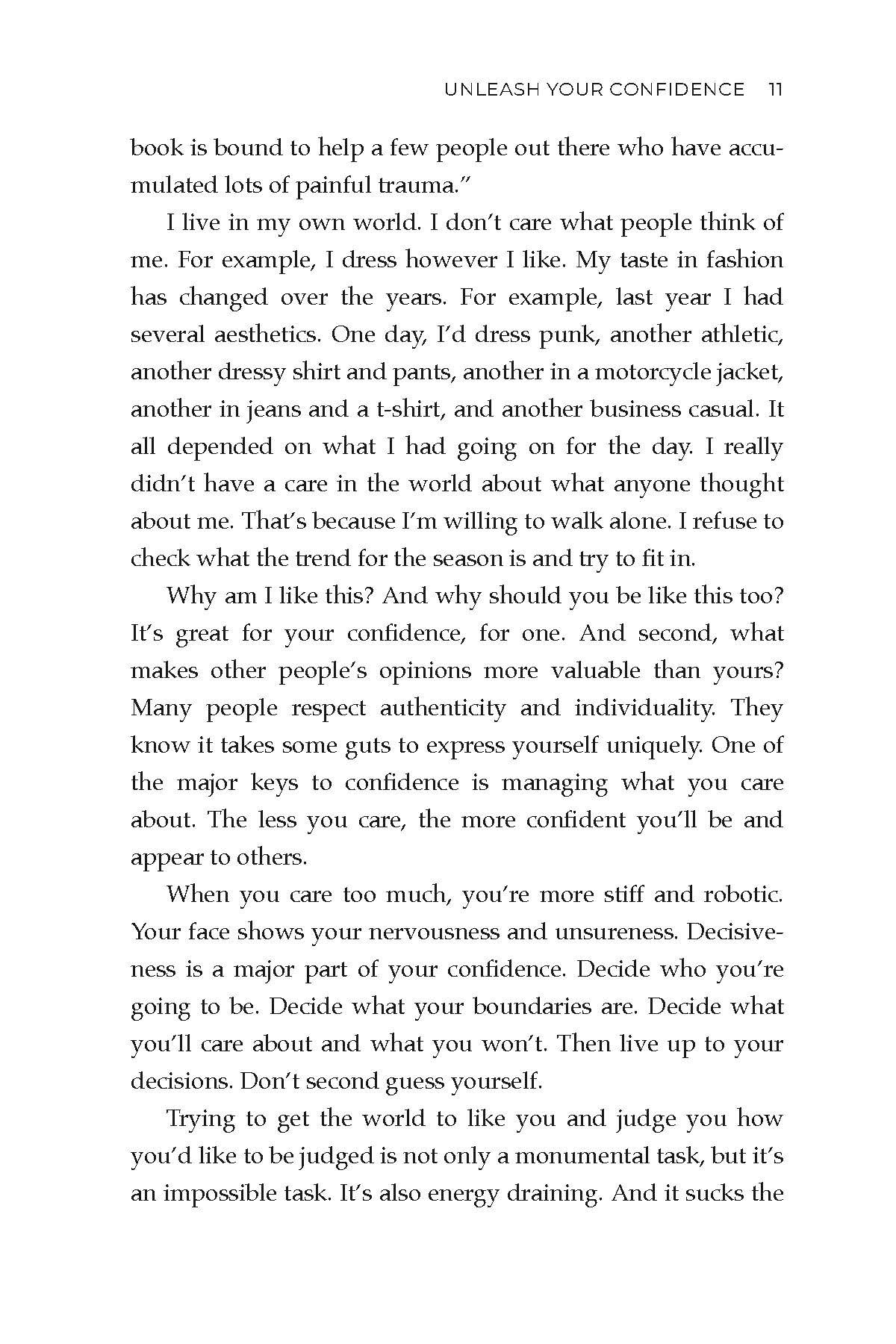 Unleash Your Confidence Autographed Book