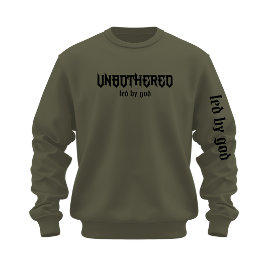 LED BY GOD Unbothered Crewneck Sweatshirt